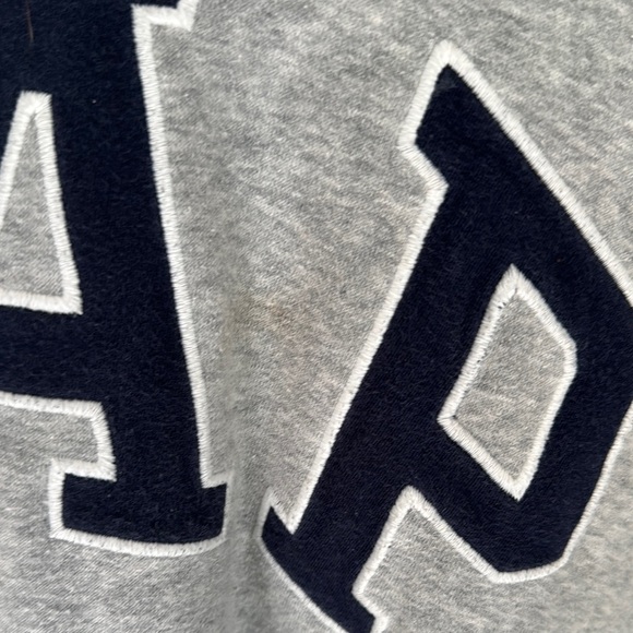 GAP Light Gray Hoodie with Navy Logo - Picture 3 of 3